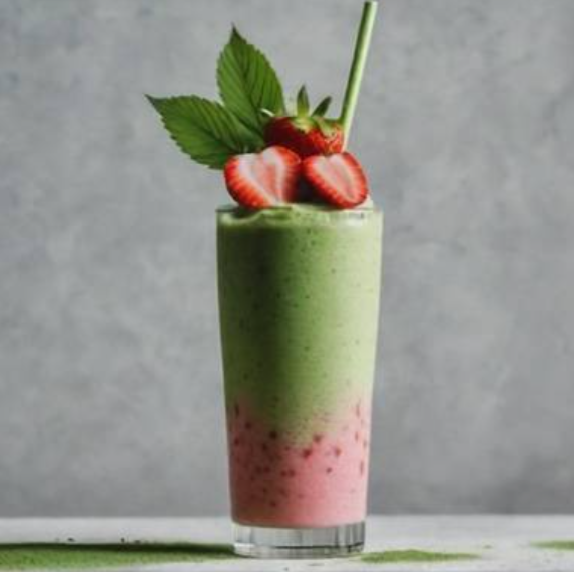 Strawberry Matcha Frappe