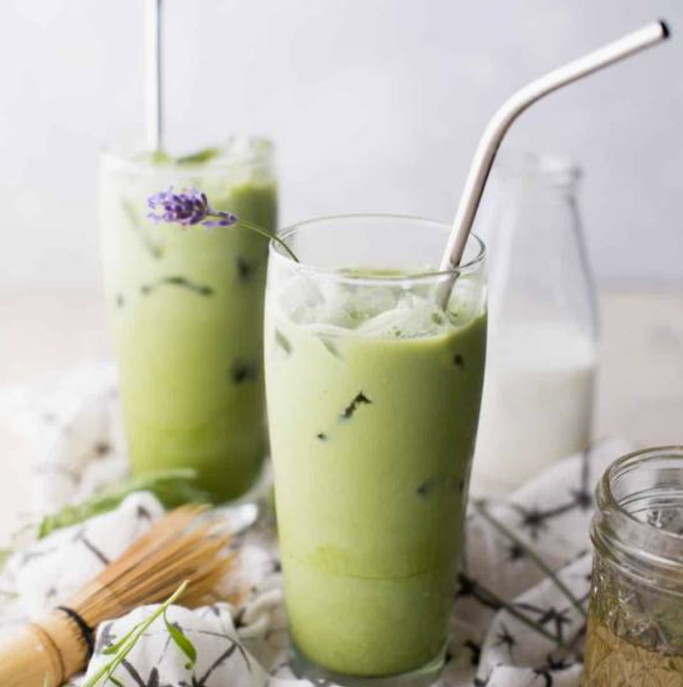 Lavendar Matcha Latte